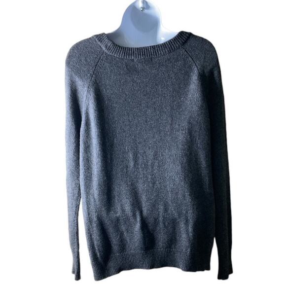 H&M Penguin Graphic  Sequin Sweater Womens Size Small Crew Neck Long Sleeve Gray - Picture 4 of 8